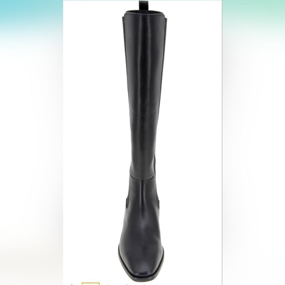 Splendid Andi Black Faux Leather Chelsea knee high riding boot size 8 1/2 NWT - Picture 2 of 6